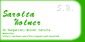 sarolta wolner business card